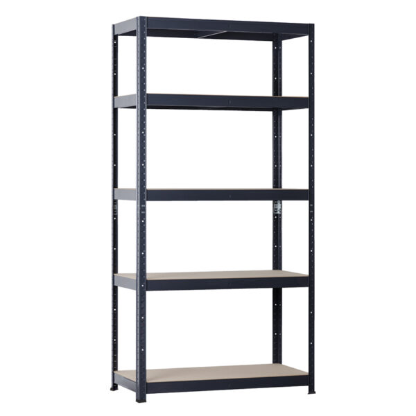 Ραφιέρα Μεταλλική 5 Ράφια Mdf Χωρίς Βίδες