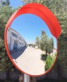 Καθρέφτης Ασφαλείας Φ60cm Απλός Εξωτερικός με Γείσο και Βάση Στήριξης